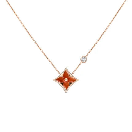 [LV]STAR NECKLACE PINK GOLD 1 DIAMOND
