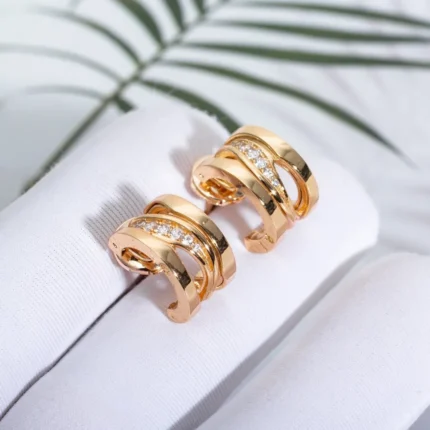 [BV]ZERO 1 PINK GOLD DIAMONDS EARRINGS