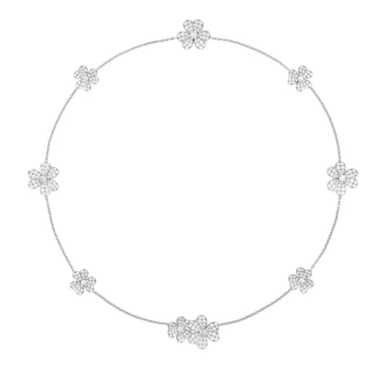 [VCA]FRIVOLE SILVER 9 FLOWERS NECKLACE