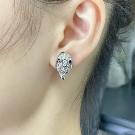 [BV]SERPENT DIAMOND STUD EARRINGS
