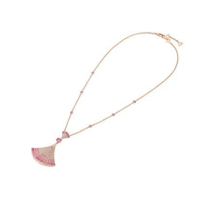 [BV]DREAM NECKLACK DIAMOND PINK GOLD
