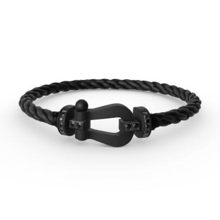 [FR]FORCE LARGE SERIES HORSESHOE BLACK SAMURAI BRACELET